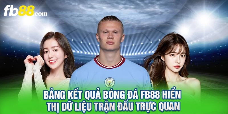Bảng kết quả bóng đá FB88 hiển thị dữ liệu trận đấu trực quan.
