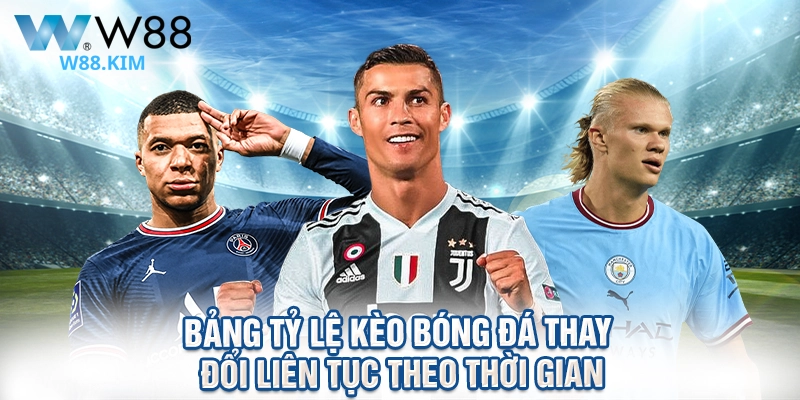 Bảng tỷ lệ kèo rung nhảy số liên tục theo diễn biến trận đấu.