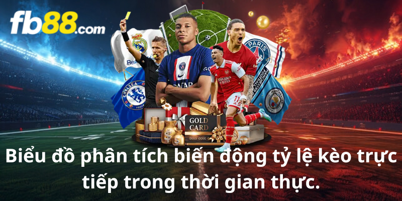 Biểu đồ phân tích biến động tỷ lệ kèo trực tiếp trong thời gian thực.
